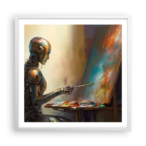 Affiche dans un cadre blanc - Poster - L'art du futur - 60x60 cm