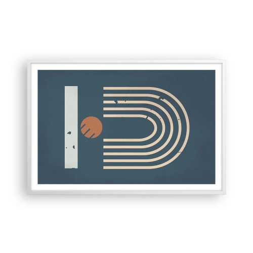 Affiche dans un cadre blanc - Poster - Géométrie sur la grenade - 91x61 cm