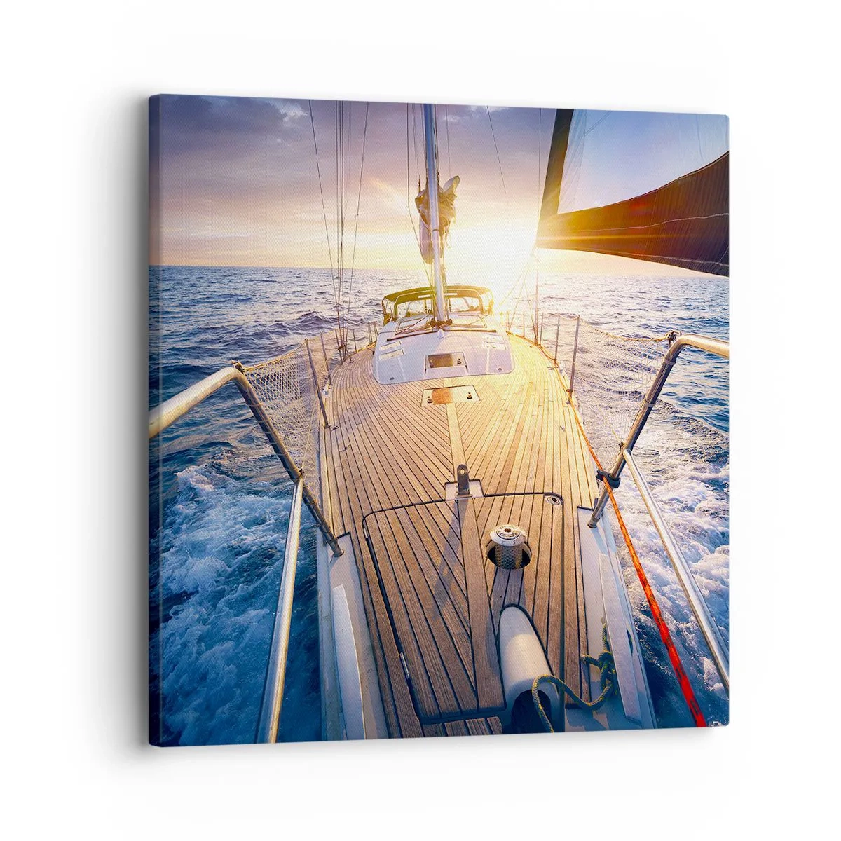 Impression sur toile - Image sur toile - Courir sur les vagues - 30x30 cm