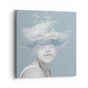 Impression sur toile - Image sur toile - La tête dans les nuages - 40x40 cm