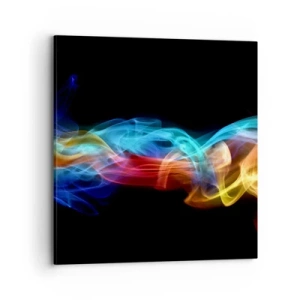 Impression sur toile - Image sur toile - Danse arc-en-ciel du brouillard - 70x70 cm