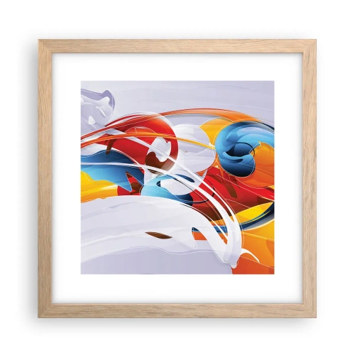 Affiche dans un chêne clair - Poster - La danse des éléments - 30x30 cm
