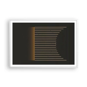 Affiche dans un cadre blanc - Poster - Explorez les ténèbres - 100x70 cm