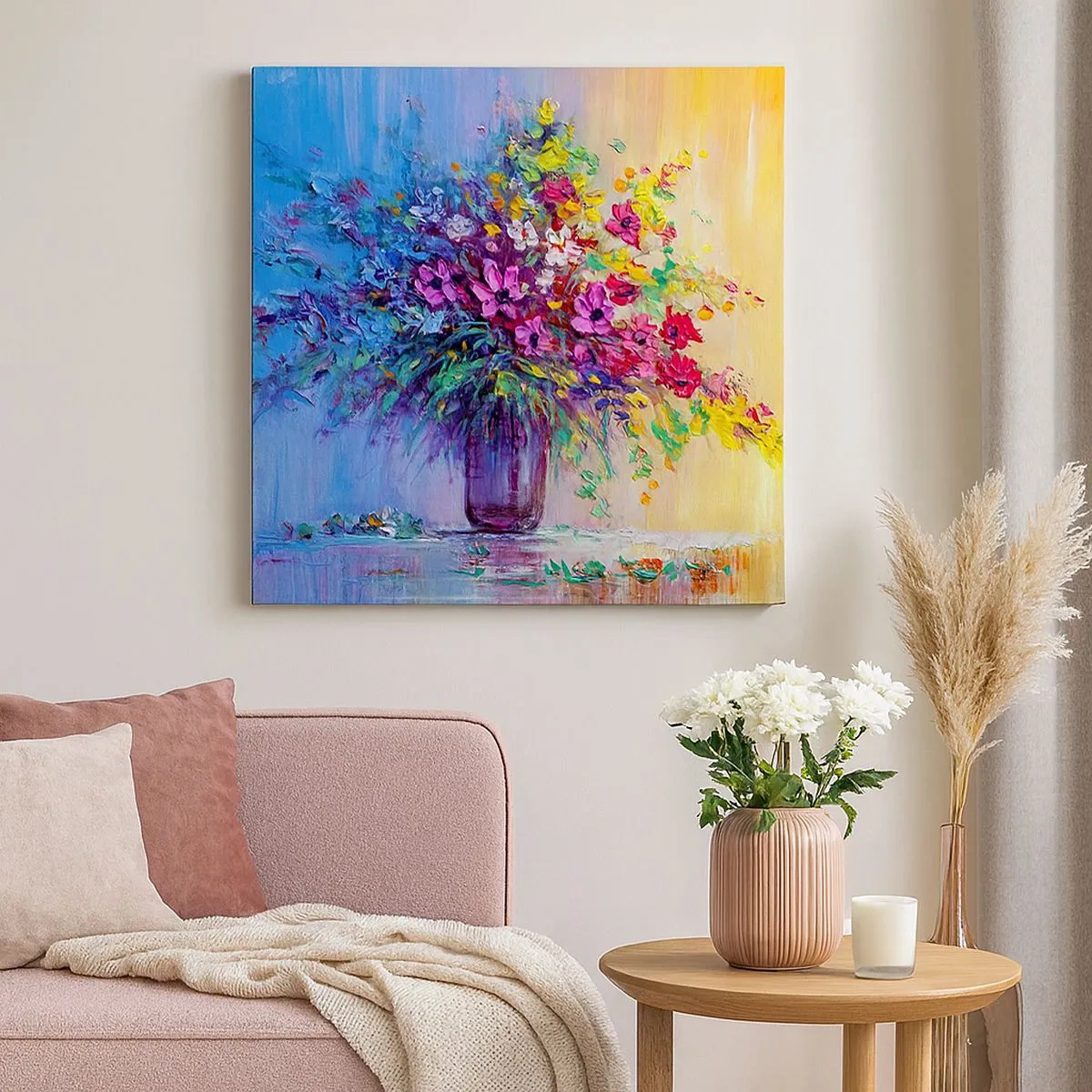 Impression sur toile - Image sur toile - Cadeau d'été de la prairie - 30x30 cm