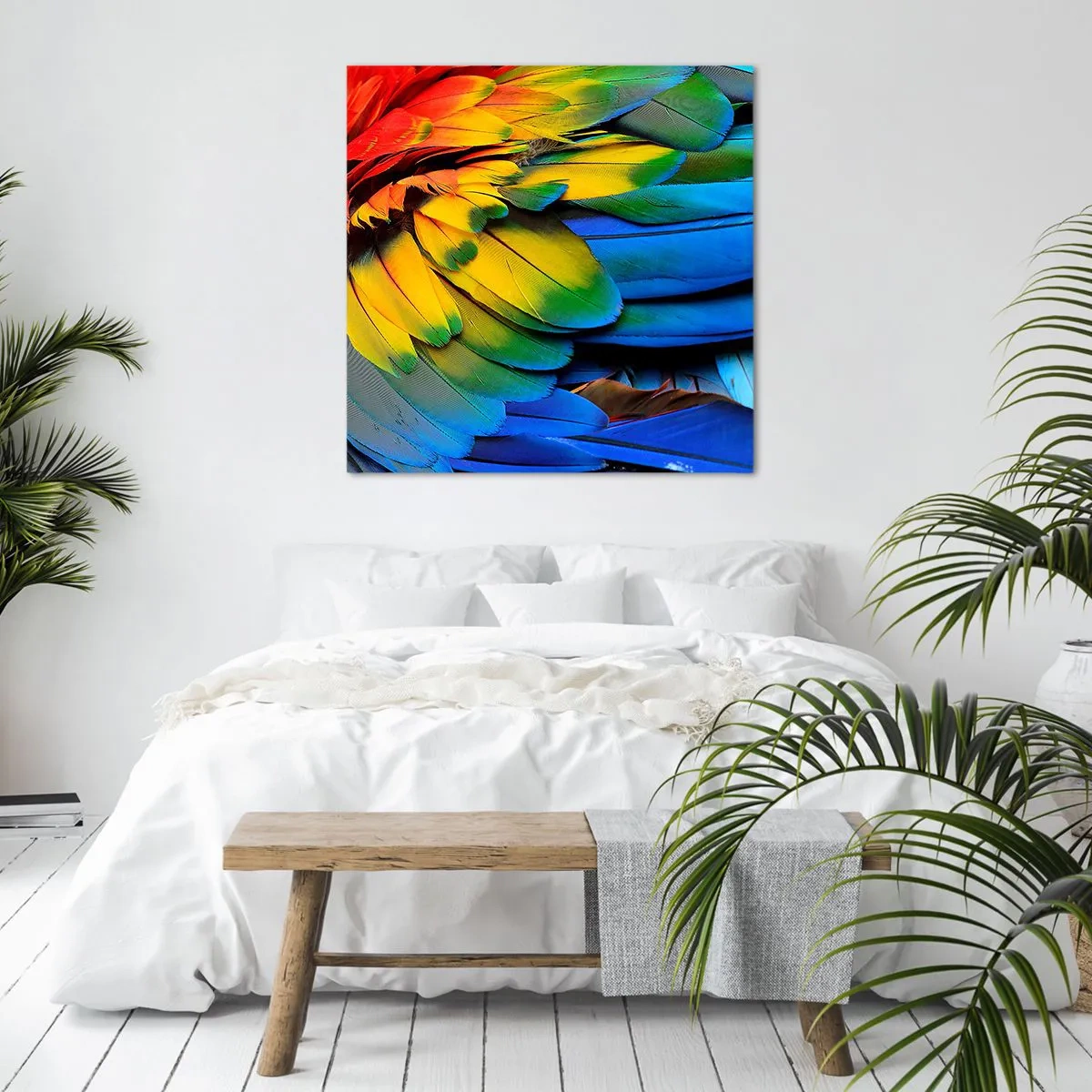 Impression sur toile - Image sur toile - Oiseau de paradis - 70x70 cm
