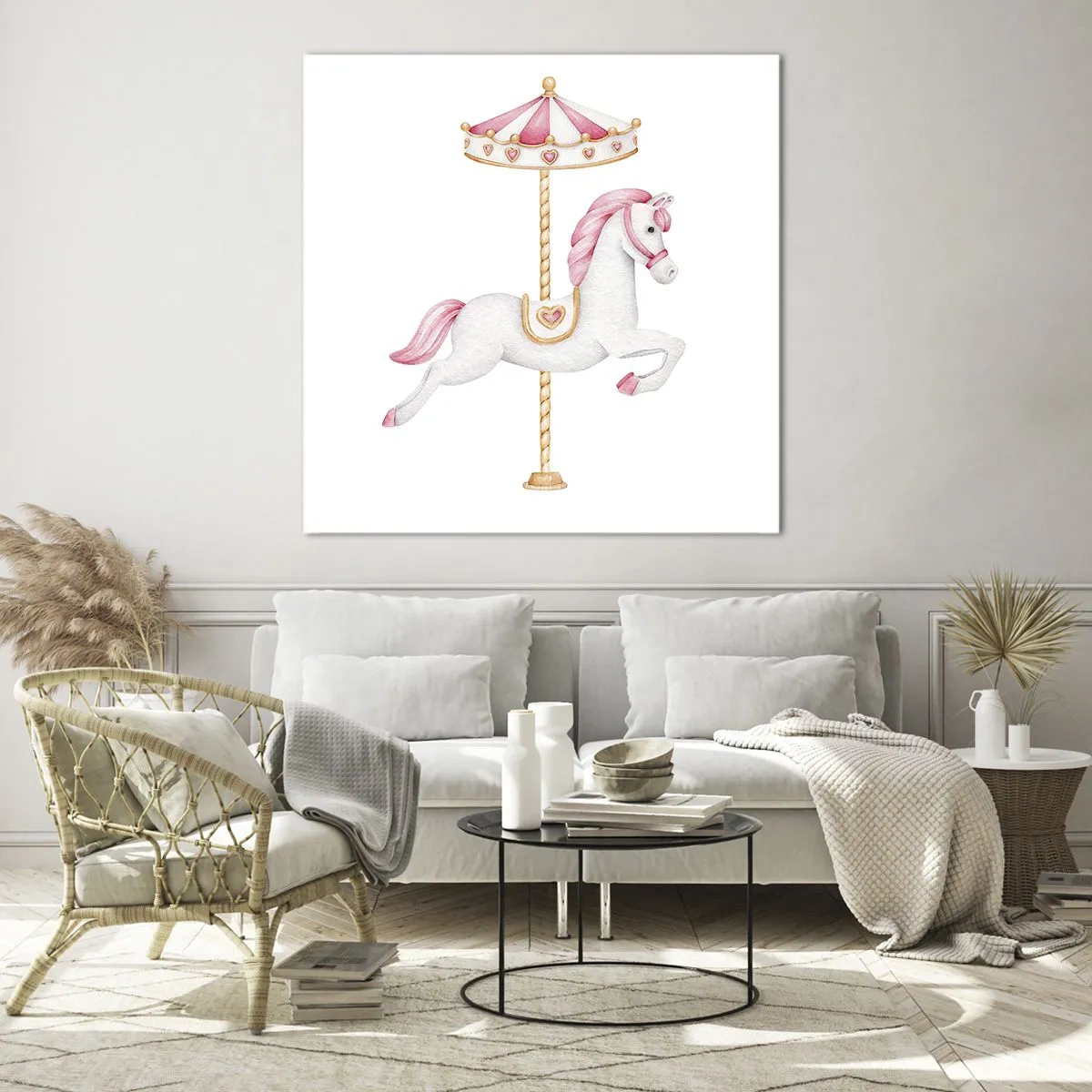 Impression sur verre - Image sur verre - Les sabots en avant - 50x50 cm