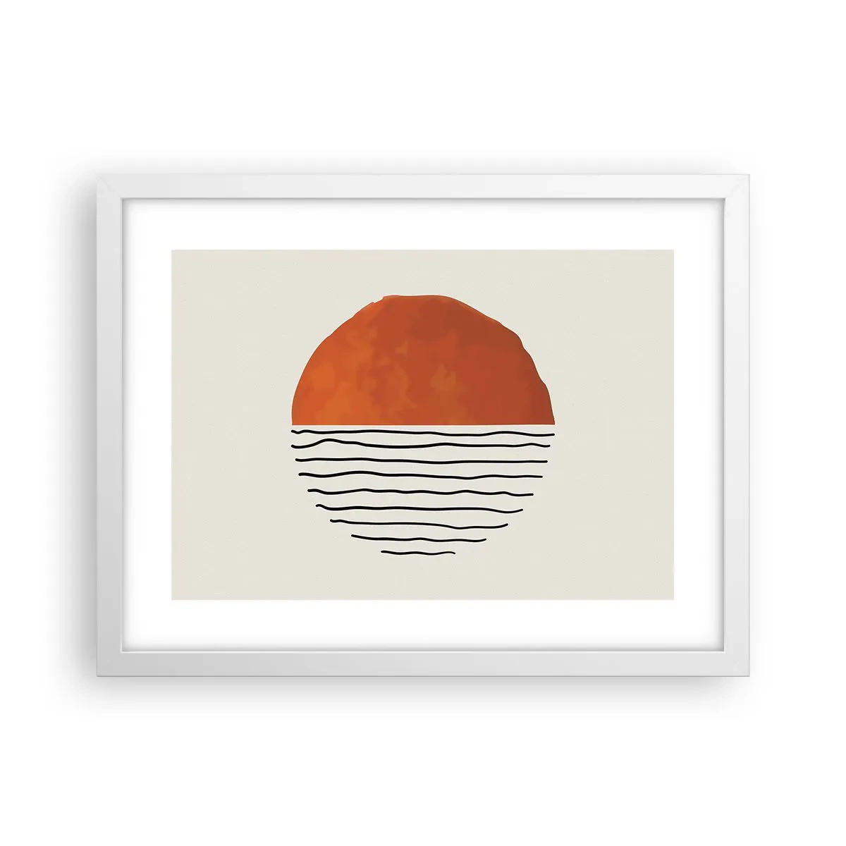 Affiche dans un cadre blanc - Poster - Dans un climat japonnais - 40x30 cm