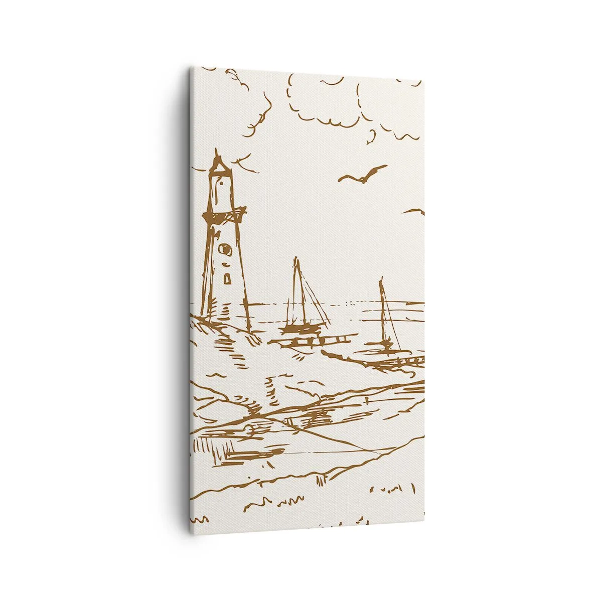 Impression sur toile - Image sur toile - Esquisse de souvenirs d'été - 45x80 cm