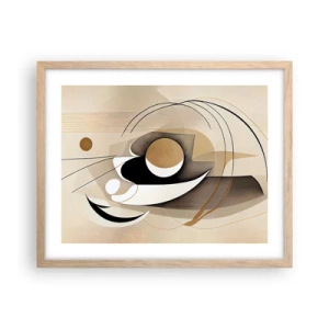 Affiche dans un chêne clair - Poster - Composition : l'essence des choses - 50x40 cm