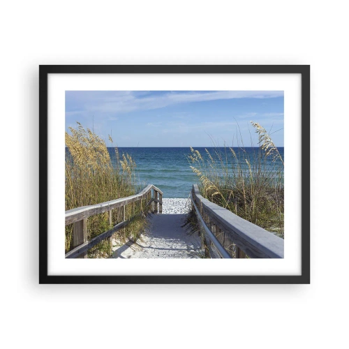 Affiche dans un cadre noir - Poster - Au soleil, sous le vent - 50x40 cm