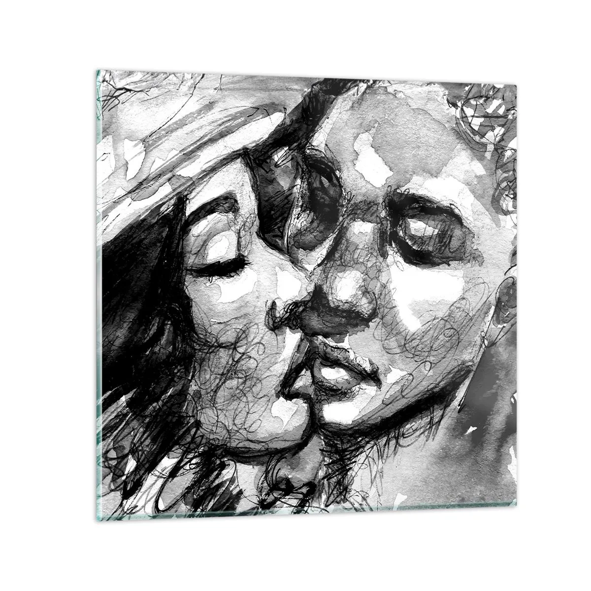 Impression sur verre - Image sur verre - Un moment tendre - 60x60 cm