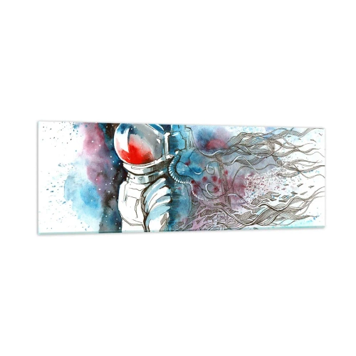 Impression sur verre - Image sur verre - Seul avec l'espace - 90x30 cm