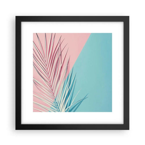 Affiche dans un cadre noir - Poster - Impression tropicale - 30x30 cm