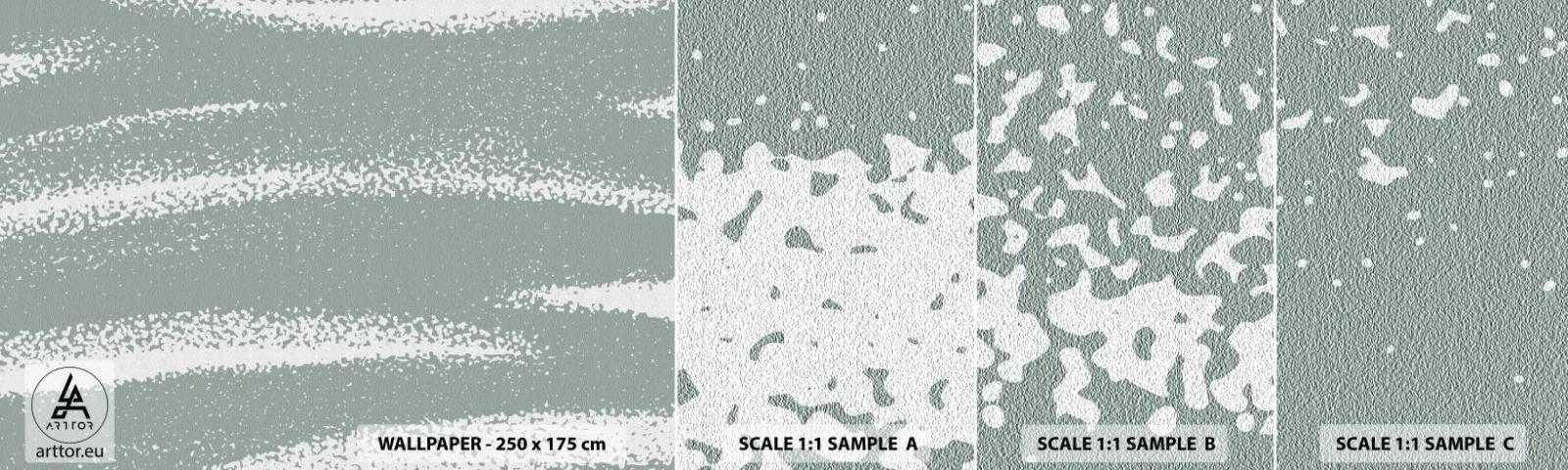 Échantillon De Papier Peint Standard Eco - Abstraction dans un climat hivernal - Abstraction, Brillant, Minimalisme - 100x30 cm