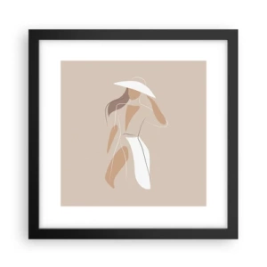 Affiche dans un cadre noir - Poster - Lea mode est un jeu - 30x30 cm