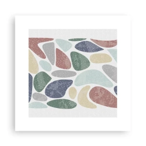 Affiche - Poster - Une mosaïque de couleurs poudrées - 30x30 cm