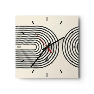 Horloge murale - Pendule murale - Dans un instant... - 40x40 cm