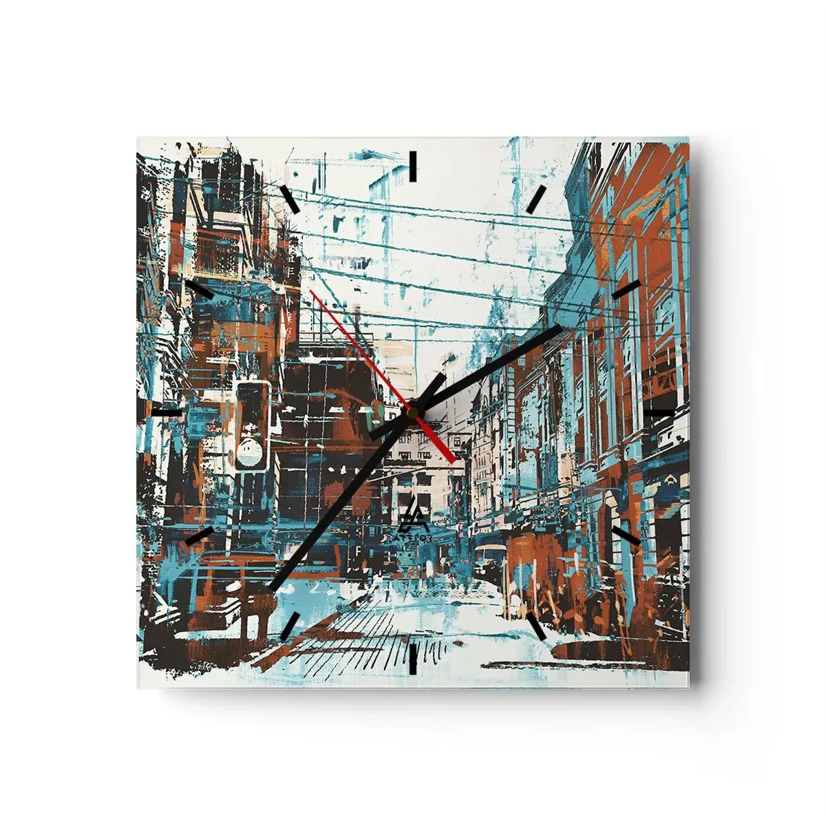 Horloge murale - Pendule murale - Un sentier de ville usé - 40x40 cm