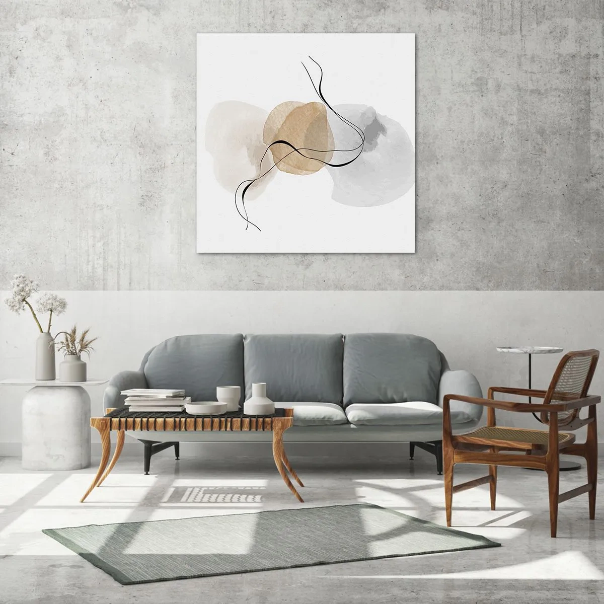 Impression sur verre - Image sur verre - Perles d'air - 70x70 cm