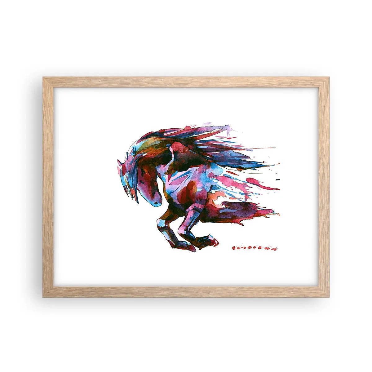 Affiche dans un chêne clair - Poster - Dans le ravissement - 40x30 cm