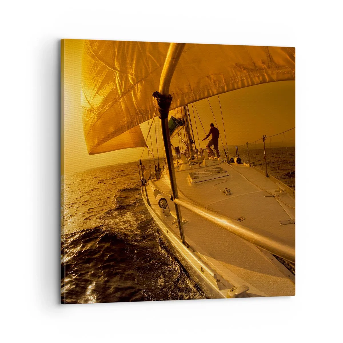 Impression sur toile - Image sur toile - Une soirée en por après une journée haute en couleurs - 60x60 cm