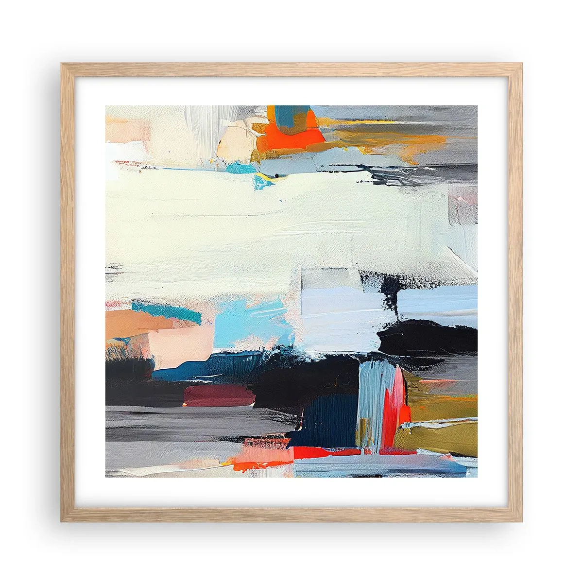 Affiche dans un chêne clair - Poster - Y a-t-il une méthode ? - 50x50 cm