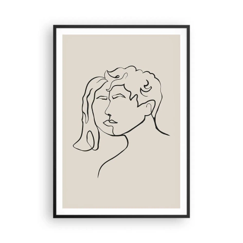 Affiche dans un cadre noir - Poster - Et l'unité est apparue - 70x100 cm