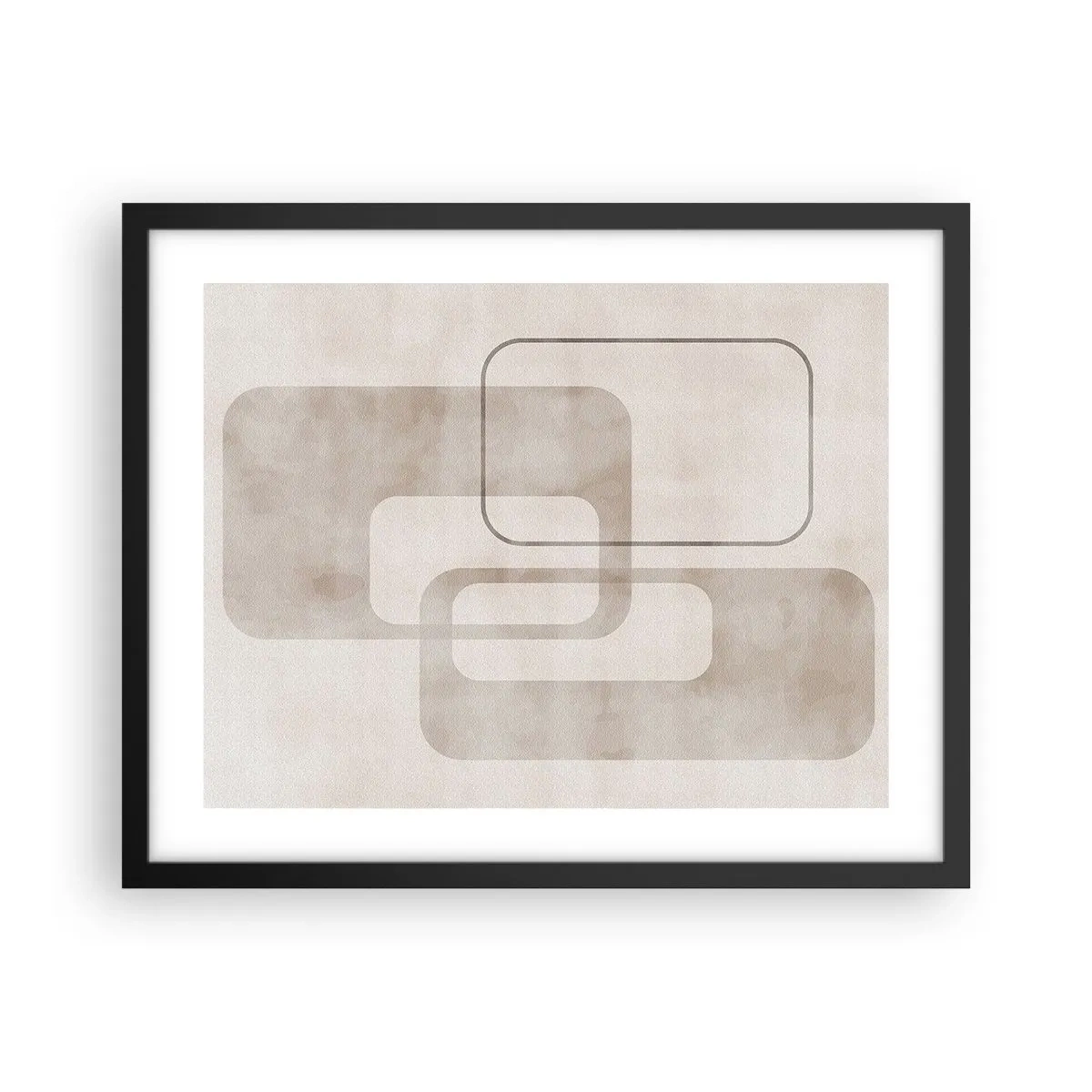 Affiche dans un cadre noir - Poster - Fugue géométrique - 50x40 cm