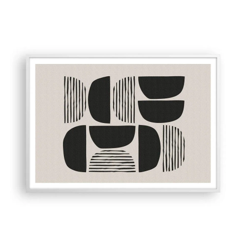 Affiche dans un cadre blanc - Poster - Offres sans enthousiasme - 100x70 cm