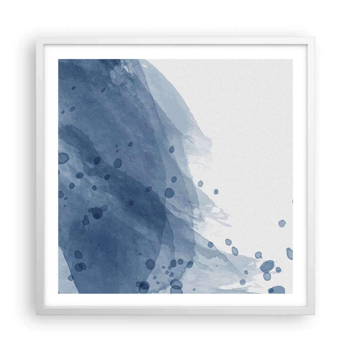 Affiche dans un cadre blanc - Poster - Tulle bleu - 60x60 cm
