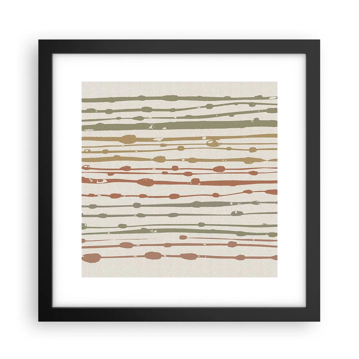 Affiche dans un cadre noir - Poster - Notation musicale des couleurs - 30x30 cm