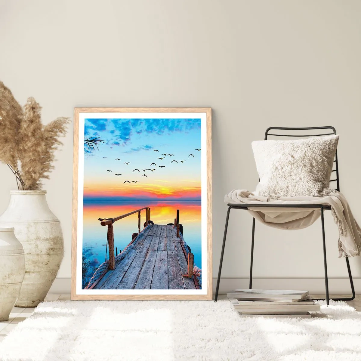 Affiche dans un chêne clair - Poster - Il est temps de rentrer... - 40x50 cm