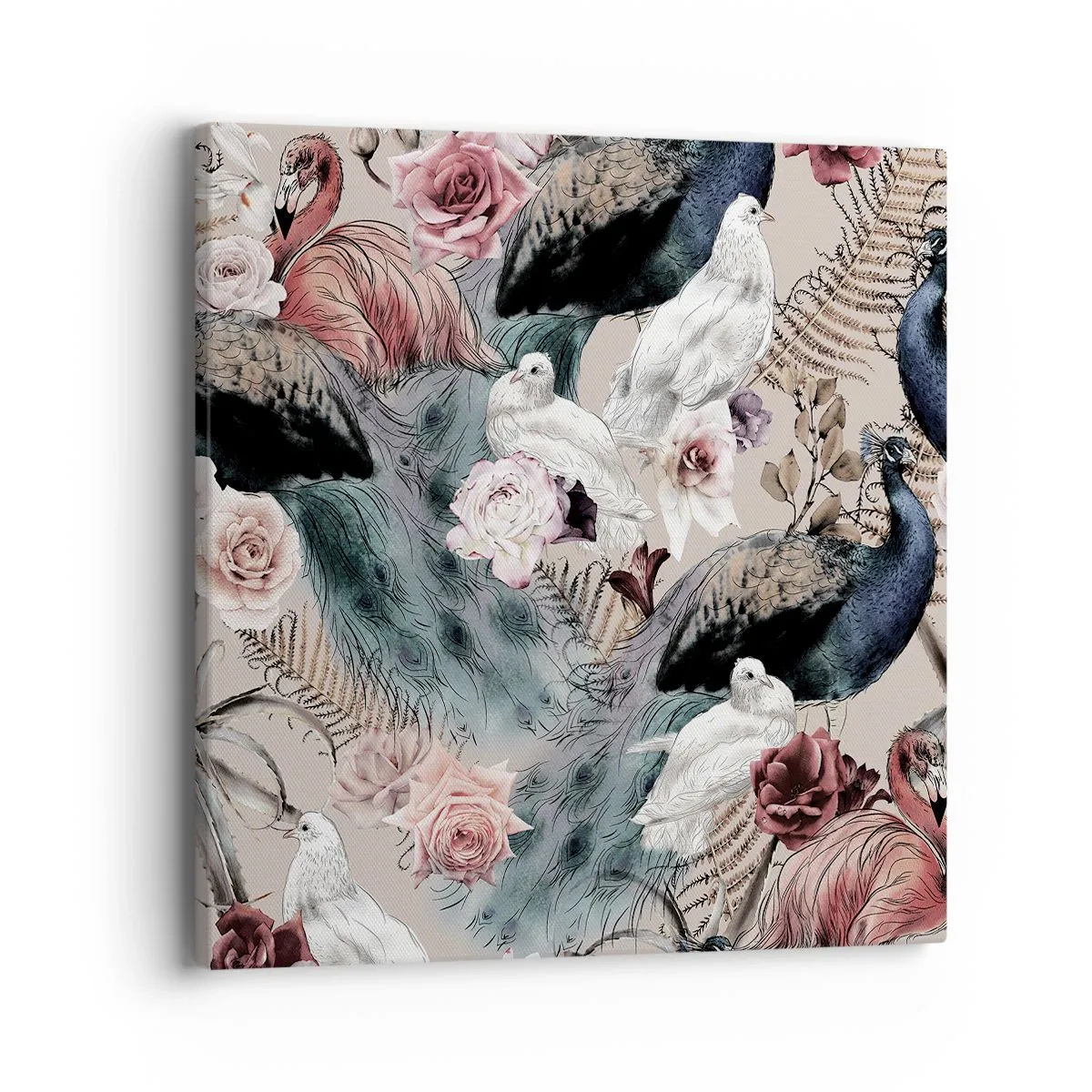 Impression sur toile - Image sur toile - Dans un jardin de palace - 40x40 cm