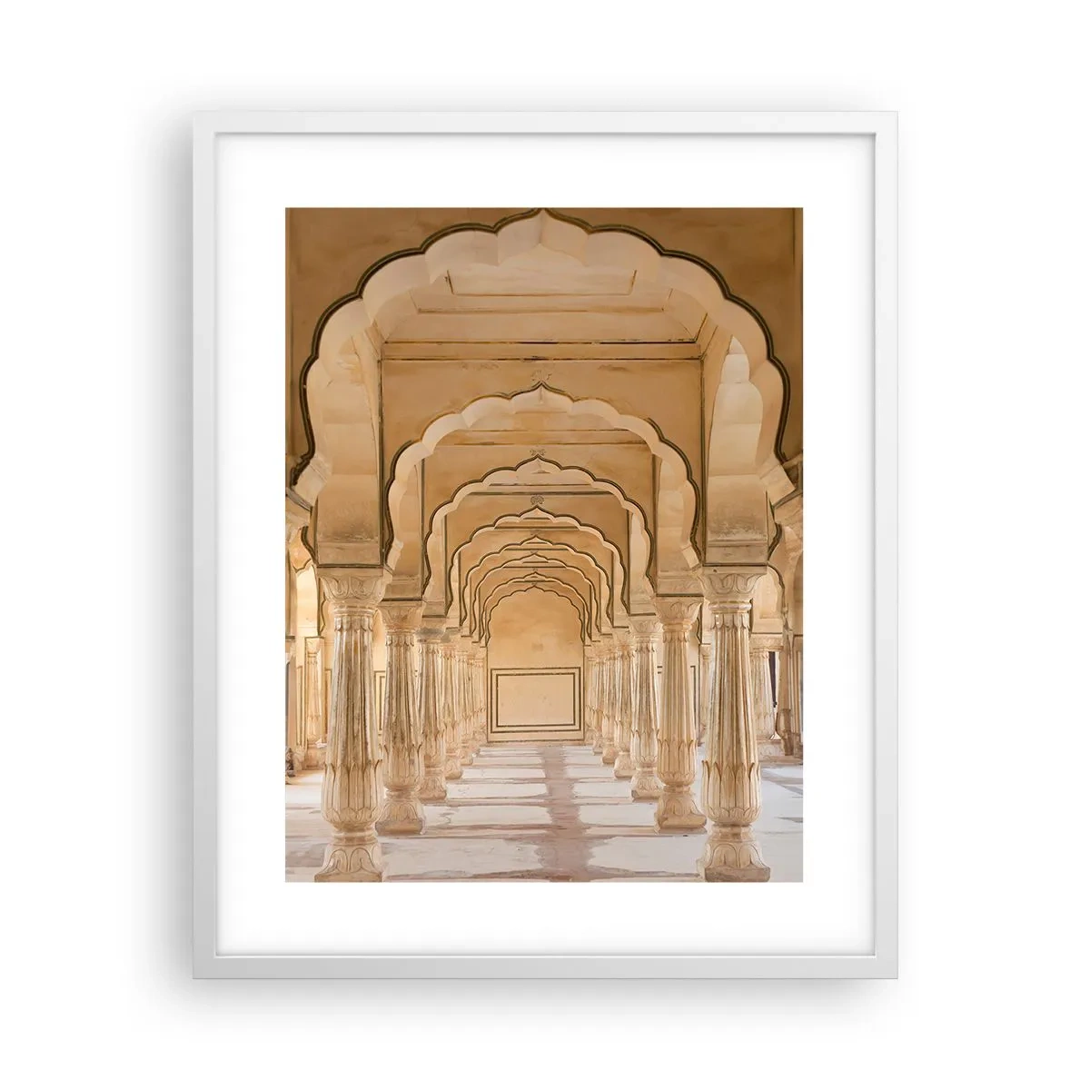 Affiche dans un cadre blanc - Poster - Dans le palais du maharaja - 40x50 cm
