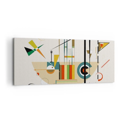 Impression sur toile - Image sur toile - Et le monde s’amuse - 100x40 cm