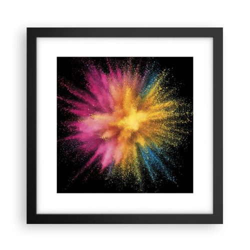 Affiche dans un cadre noir - Poster - Origine des couleurs - 30x30 cm