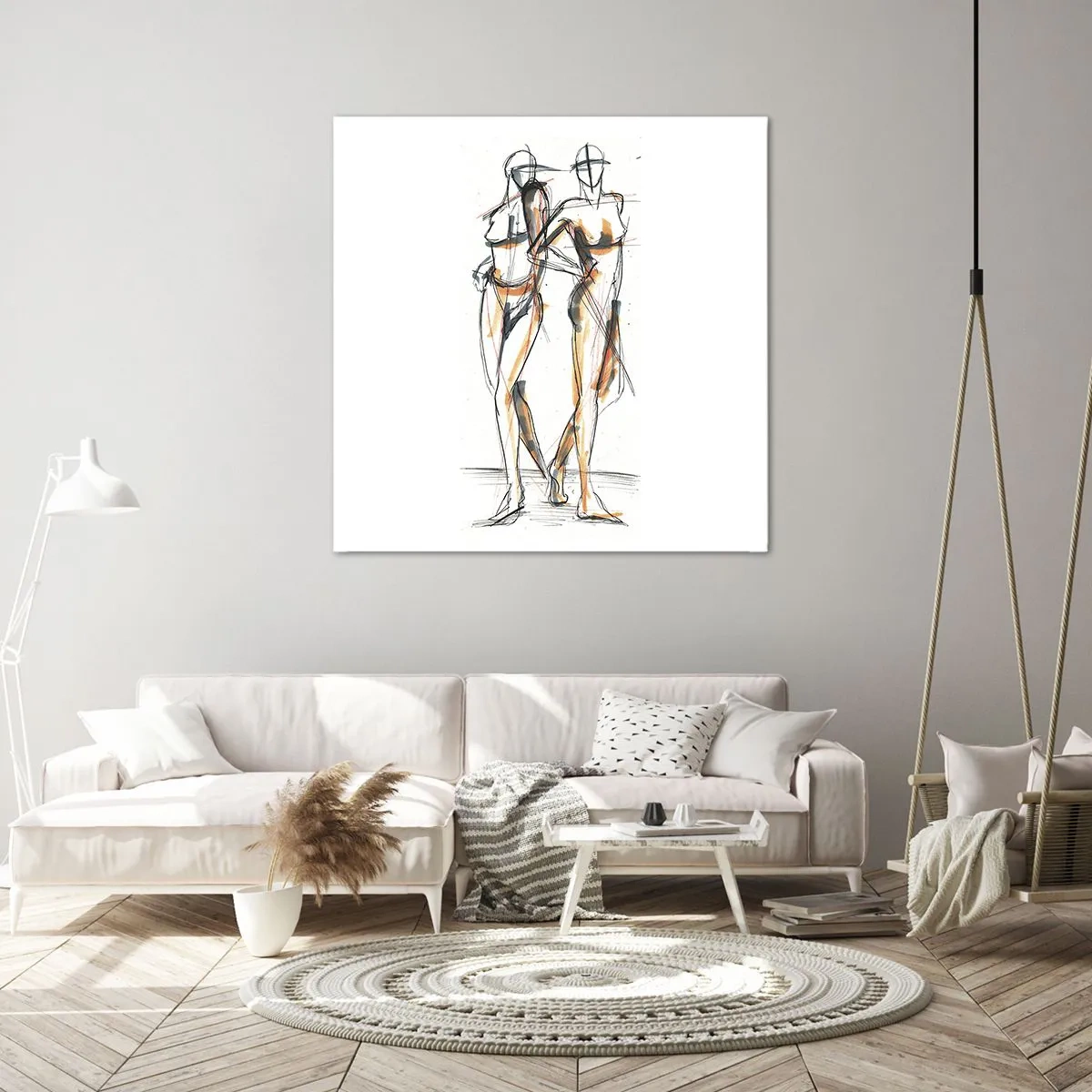 Impression sur toile - Image sur toile - Étude de la grâce - 70x70 cm