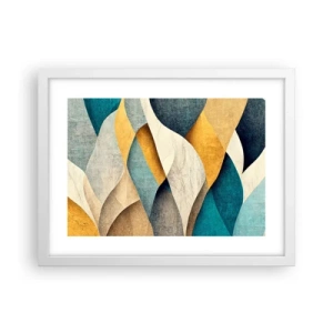 Affiche dans un cadre blanc - Poster - Rythme et vague - 40x30 cm