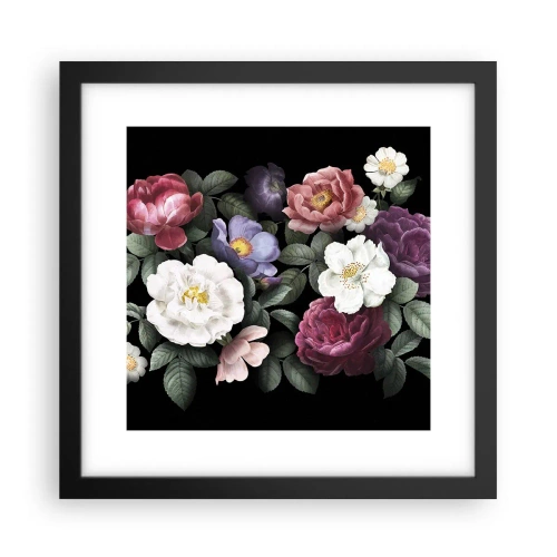 Affiche dans un cadre noir - Poster - D'un jardin anglais - 30x30 cm