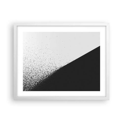 Affiche dans un cadre blanc - Poster - De plus en plus vite, de plus en plus - 50x40 cm