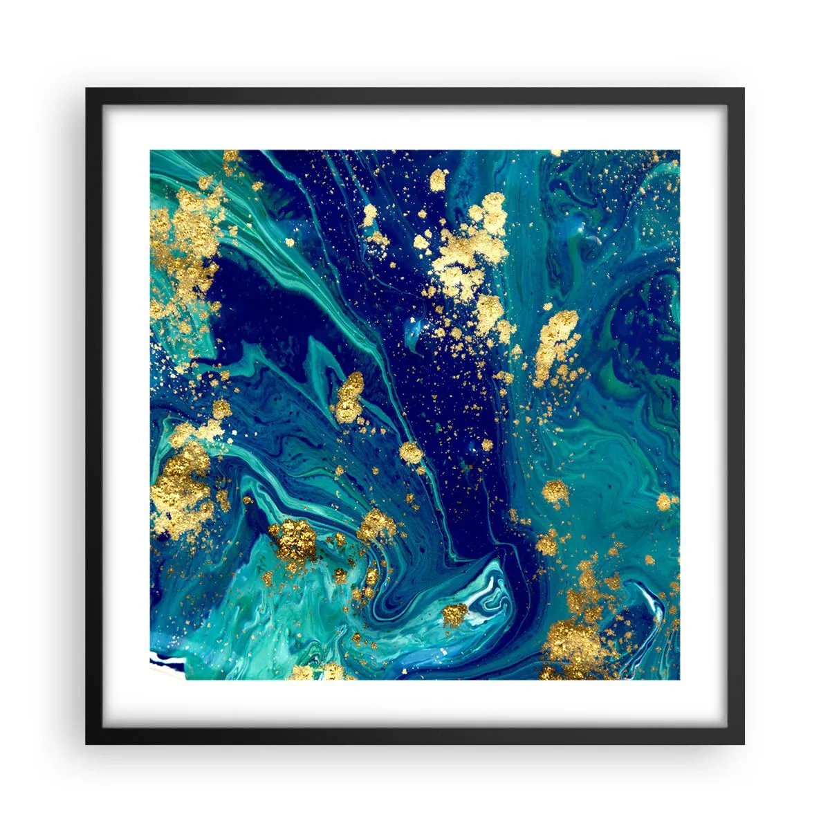 Affiche dans un cadre noir - Poster - Les pétales du soleil - 50x50 cm