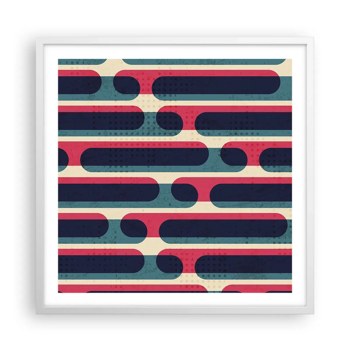 Affiche dans un cadre blanc - Poster - En profondeur et sur l'avant - 60x60 cm