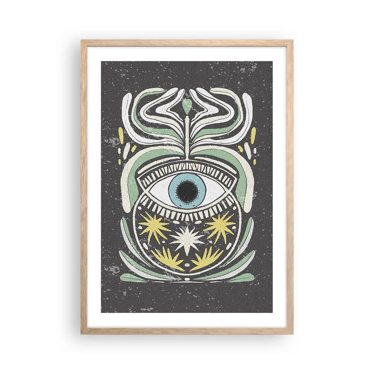 Affiche dans un chêne clair - Poster - Rituels tribaux - 50x70 cm