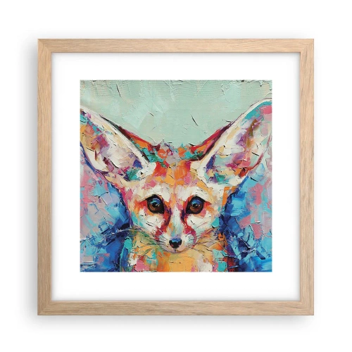 Affiche dans un chêne clair - Poster - Etes-vous prêts pour moi? - 30x30 cm