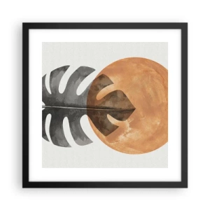 Affiche dans un cadre noir - Poster - Toujours le soleil - 40x40 cm