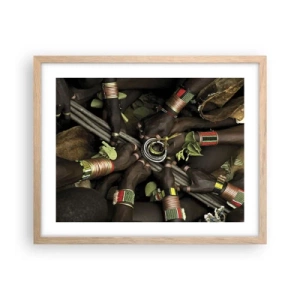 Affiche dans un chêne clair - Poster - Nous sommes ensemble - 50x40 cm