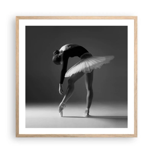 Affiche dans un chêne clair - Poster - Belle ballerine - 60x60 cm