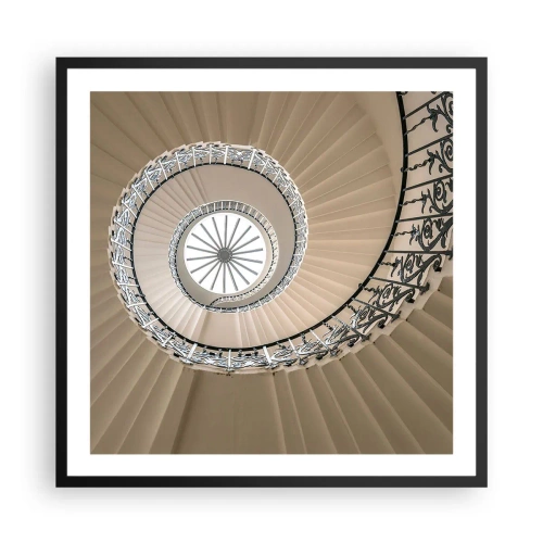 Affiche dans un cadre noir - Poster - À l'intérieur de la coquille - 60x60 cm