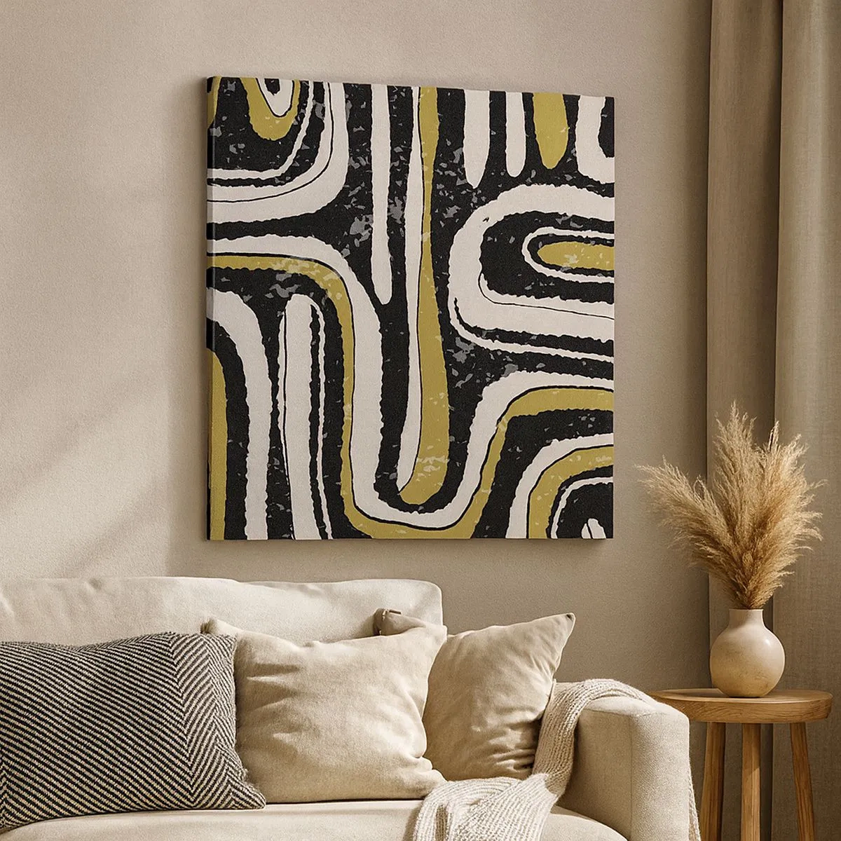 Impression sur toile - Image sur toile - Composition : routes et ruelles - 30x30 cm