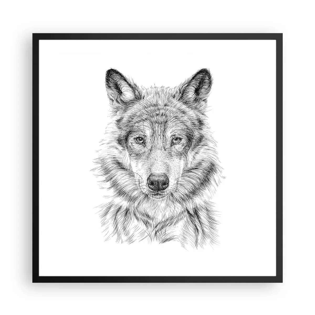 Affiche dans un cadre noir - Poster - Un leader né - 60x60 cm